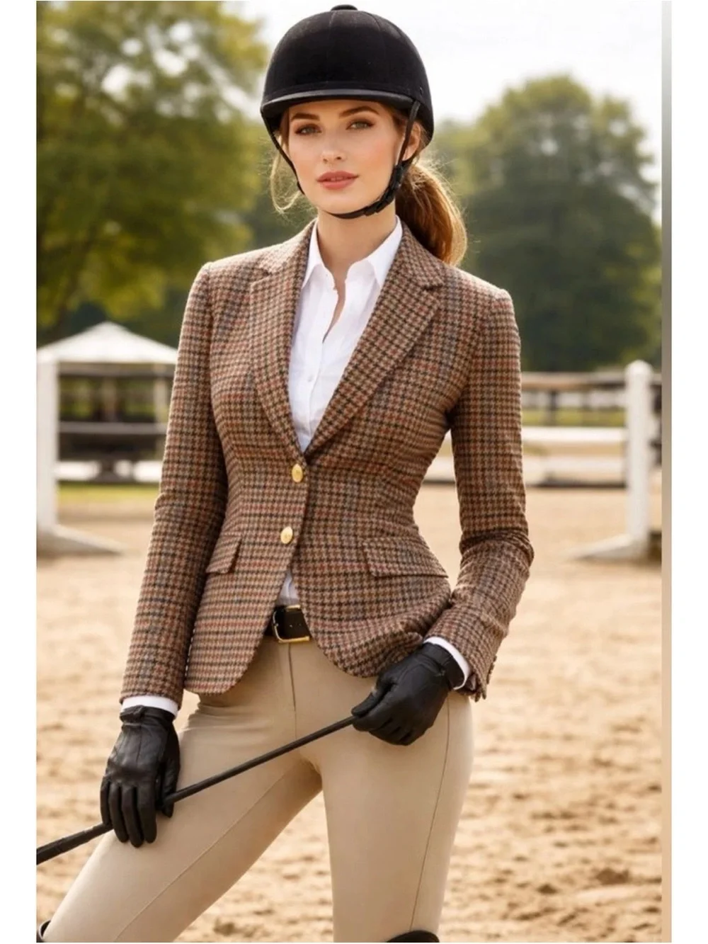 J.Crew Houndstooth Schoolboy Blazer in Camel Multi Houndstooth 0~ Excellent